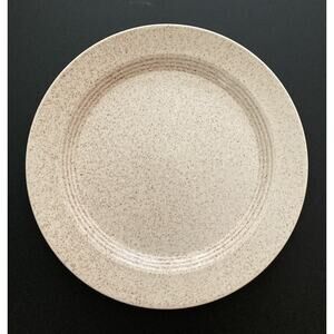 Vtg Homer Laughlin Round Plate Platter Tray Tan Speckled 12 Inch Wheat EUC